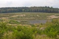 Brown coal mining area Royalty Free Stock Photo