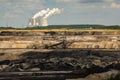 Brown coal mining Schleenhain, Germany Royalty Free Stock Photo