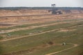 Brown coal open cast mining hambach germany Royalty Free Stock Photo