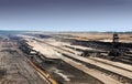 Brown coal open mining Royalty Free Stock Photo