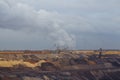 Brown coal - Opencast mining Garzweiler (Germany) Royalty Free Stock Photo