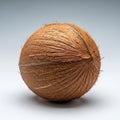 Brown Coconut on Light Background Royalty Free Stock Photo
