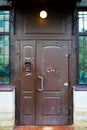 Brown coded door Royalty Free Stock Photo