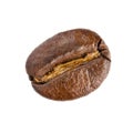 Brown coffee bean closeup isolated on white background, Clipping Path Royalty Free Stock Photo