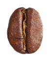 Brown coffee bean closeup isolated on white background, Clipping Path Royalty Free Stock Photo