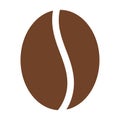 Brown coffee bean icon. Vector isolated on background Royalty Free Stock Photo