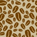 Brown coffee beans poster isolated on grey background Royalty Free Stock Photo
