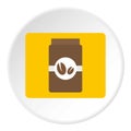 Brown coffee jar icon circle Royalty Free Stock Photo