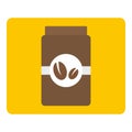 Brown coffee jar icon Royalty Free Stock Photo