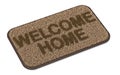 Brown coir doormat with text WELCOME HOME 3D