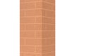 Brown Color Column With Abstract Brick Wall Pattern On White Background Isolated Building Object Royalty Free Stock Photo