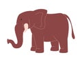 brown color elephant large mammal animal have long trunk and big tusk herbivore creature