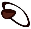 Brown-colored eye patch vector or color illustration Royalty Free Stock Photo