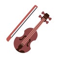 brown color fiddle or violin musical instrument play sound melody rhythm for orchestra entertainment
