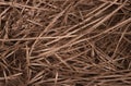 Brown color shredded paper filler background. Royalty Free Stock Photo