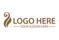 Brown Color Simple Fragrances Evaporate Coffee Logo Design Royalty Free Stock Photo
