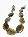 Brown colored agate beads