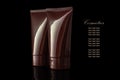 Brown colored blank cosmetic container for face cream moisturize Royalty Free Stock Photo