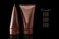 Brown colored blank cosmetic container for face cream moisturize Royalty Free Stock Photo