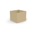 Opened box on white background, 3d rendering