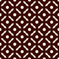 Brown colors seamless pattern with repeated overlapping circles. Round links chain motif. Geometric abstract background Royalty Free Stock Photo