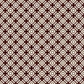 Brown colors seamless pattern with repeated overlapping circles. Round links chain motif. Geometric abstract background Royalty Free Stock Photo