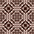 Brown colors seamless pattern with repeated overlapping circles. Round links chain motif. Geometric abstract background Royalty Free Stock Photo