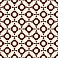 Brown colors seamless pattern with repeated overlapping circles. Round links chain motif. Geometric abstract background Royalty Free Stock Photo