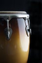 Brown conga drum Black Bk Royalty Free Stock Photo