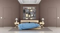 Brown contemporary bedroom