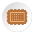 Brown cookie icon circle