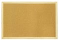 Brown corkboard with frame isolated