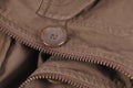 Brown cotton clothes closeup