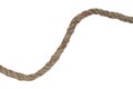 Brown cotton rope curl, cables, hems isolated on white background with clipping path.