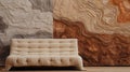 Crystalline Forms: A Stunning Sofa And Chair Set In Earth Tones