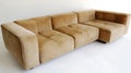 Brown couch with three sections Royalty Free Stock Photo