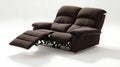 Brown couch with two recliners on it Royalty Free Stock Photo