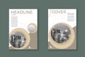 Brown cover Brochure template, design, annual report, magazine a