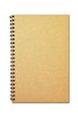 Brown cover notebook isolated