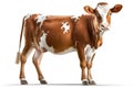 brown cow isolated on white background Royalty Free Stock Photo