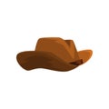 Brown cowboy hat vector Illustration on a white background Royalty Free Stock Photo