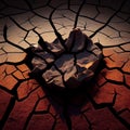 Brown cracked desert soil surface abstract background. Royalty Free Stock Photo