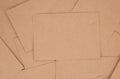 Brown craft paper vintage envelopes pile