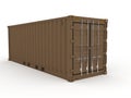 Brown crago sea container Royalty Free Stock Photo
