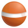 Brown croquet ball icon, cartoon style Royalty Free Stock Photo