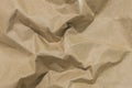 Brown crumpled paper texture background