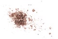 Brown crushed eyeshadows with shimmer. Royalty Free Stock Photo