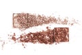 Brown crushed eyeshadows with shimmer. Royalty Free Stock Photo
