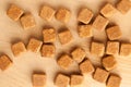 Brown cubes of sugar Royalty Free Stock Photo