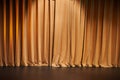 Brown curtains of a theater as background